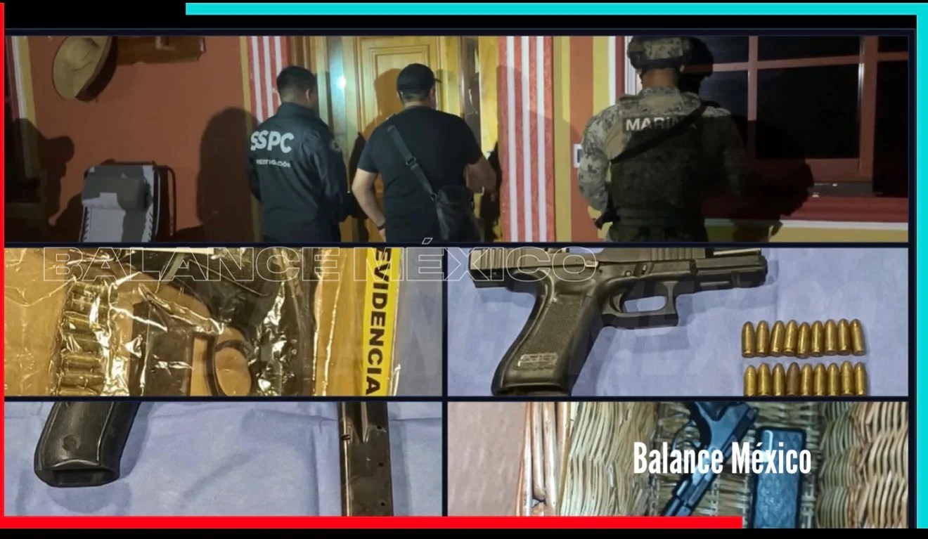 Marina asegura cinco armas cortas y más de 200 cartuchos en Frontera Hidalgo