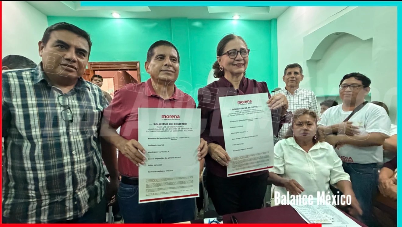 Se registra María del Carmen Salas para coordinación de Morena en Tapachula;; piden piso parejo a la dirigencia nacional