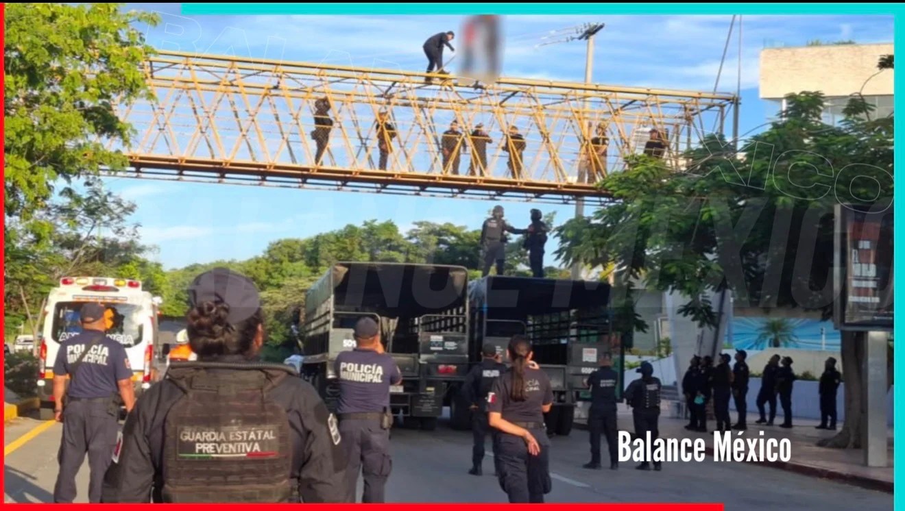 Ponen a salvo a hombre en situación de riesgo en un puente de Tuxtla Gutiérrez