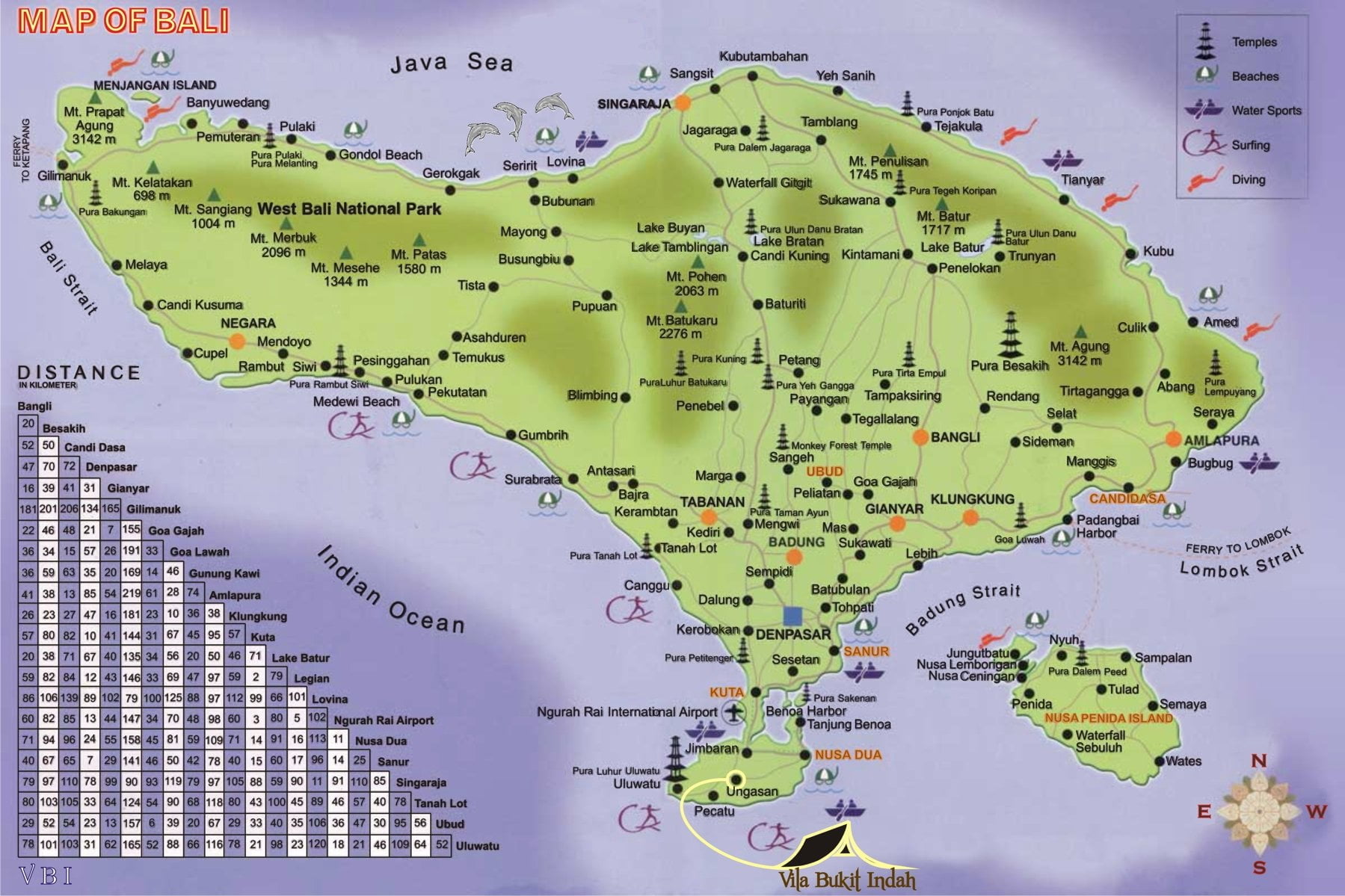 Bali MAP Detail Tourist Information Bali Group Organizer Bali Map 