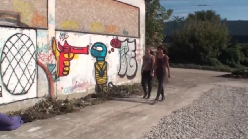 brat girls kick homeless poor guy