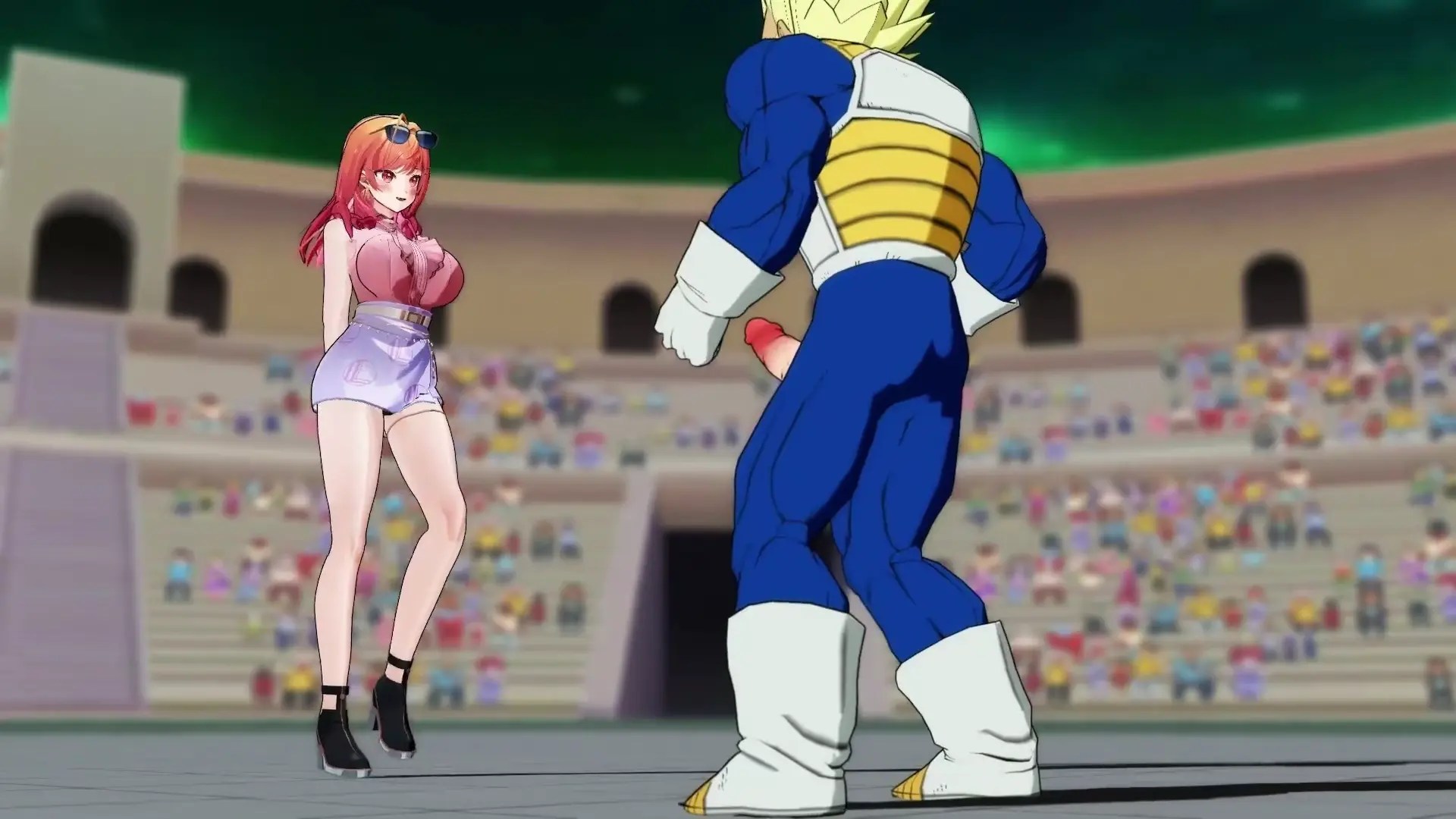 cherry vs vegeta ballbusting