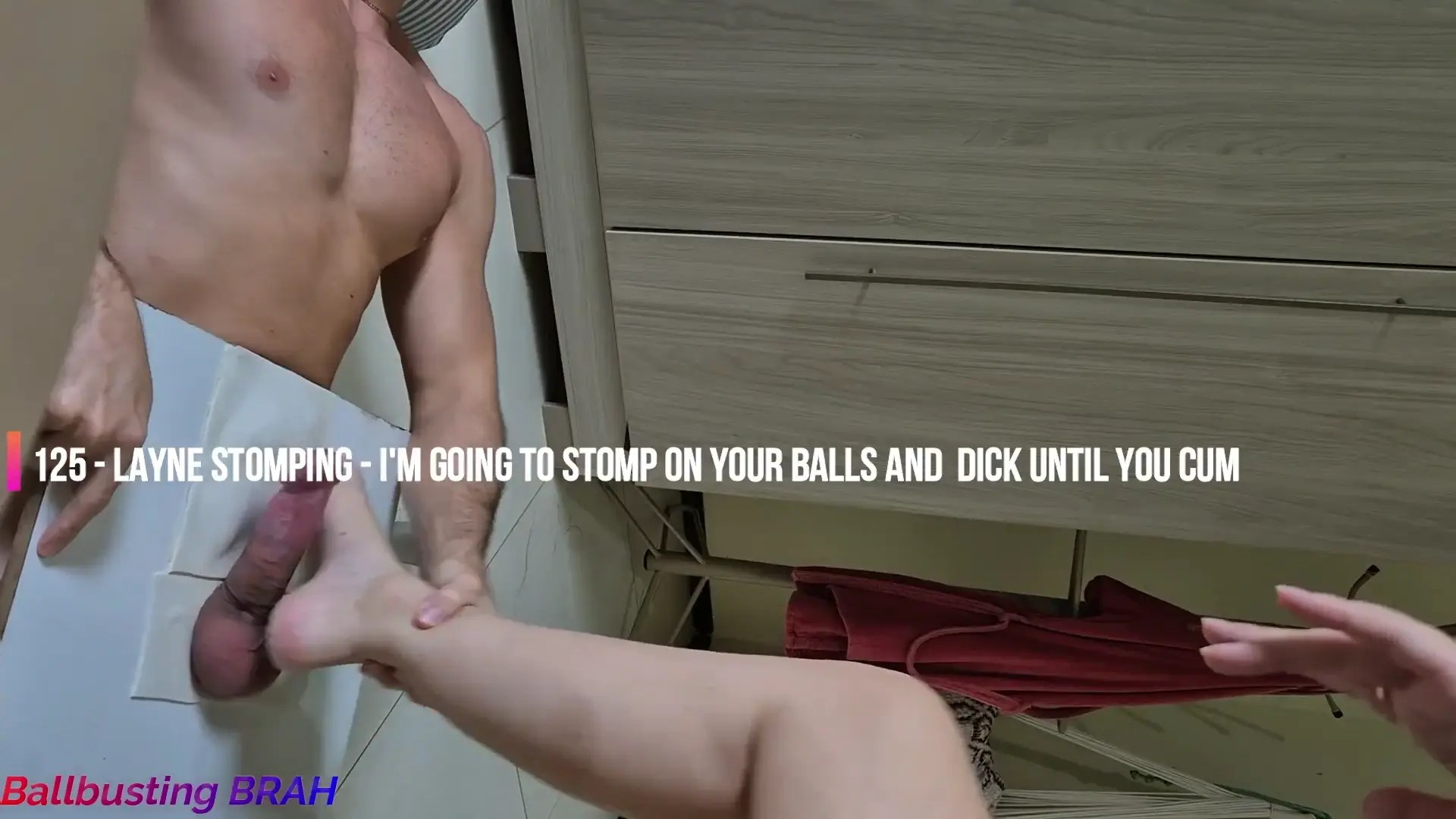 125 – Layne stomping – I’m going to stomp on your balls and dick until you cum (Ballbusting BRAH)