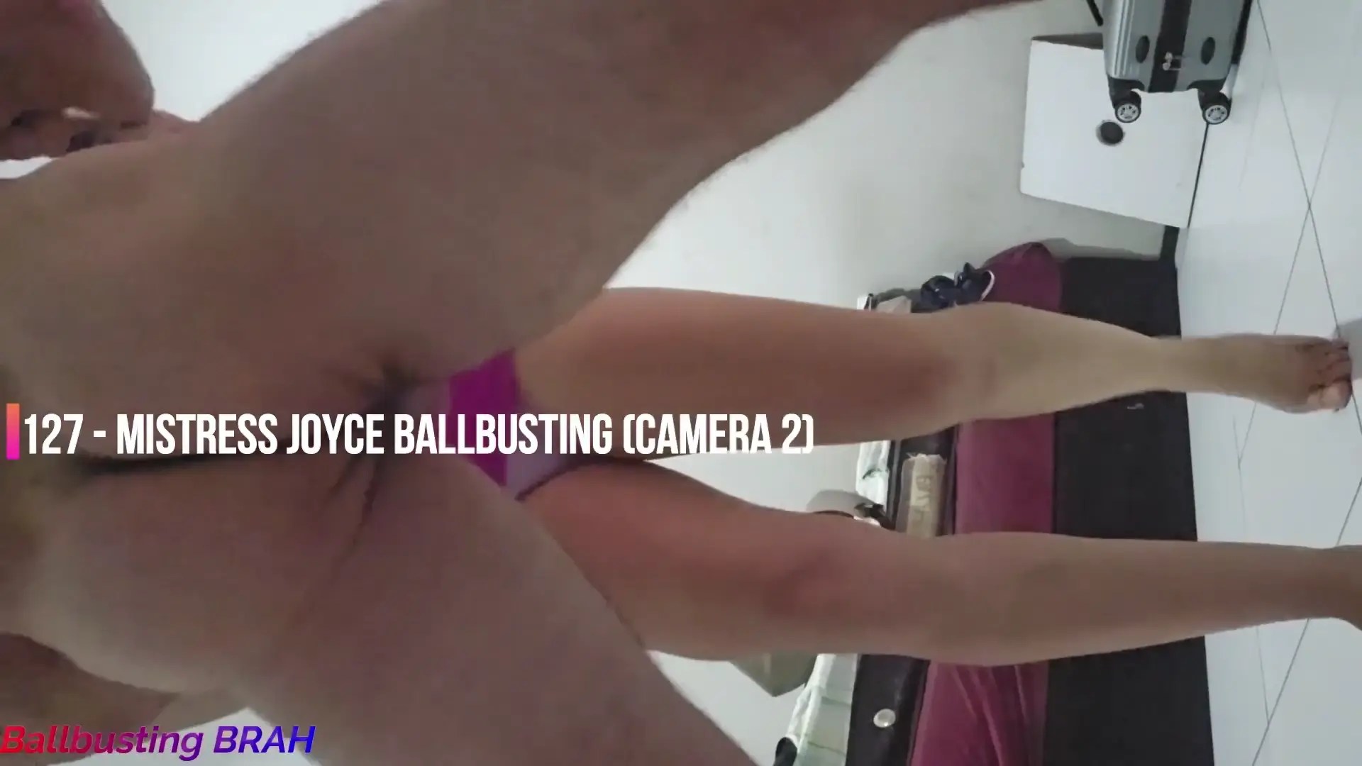 127 – Mistress Joyce ballbusting (CAMERA 2)