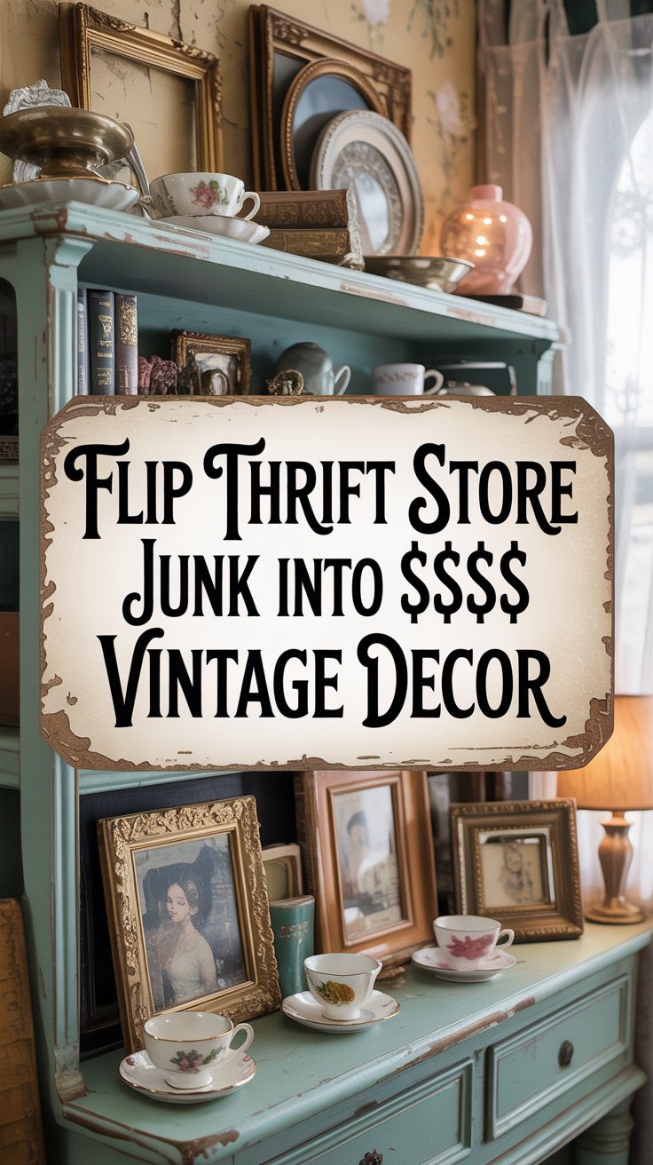 Transform thrift store finds into valuable vintage decor.