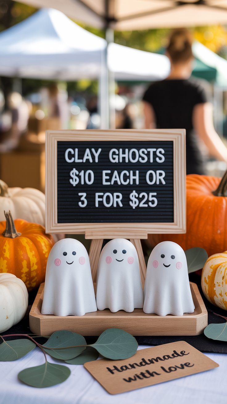 Clay ghost crafts