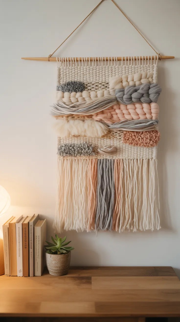 Cardboard Loom Woven Wall Hanging — no-buy craft project