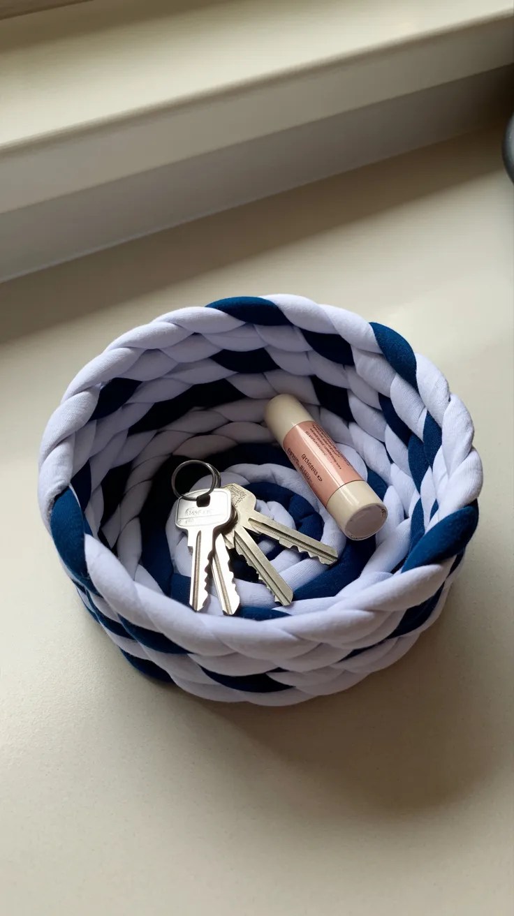 Old T-Shirt Braided Rug or Bowl — no-buy craft project