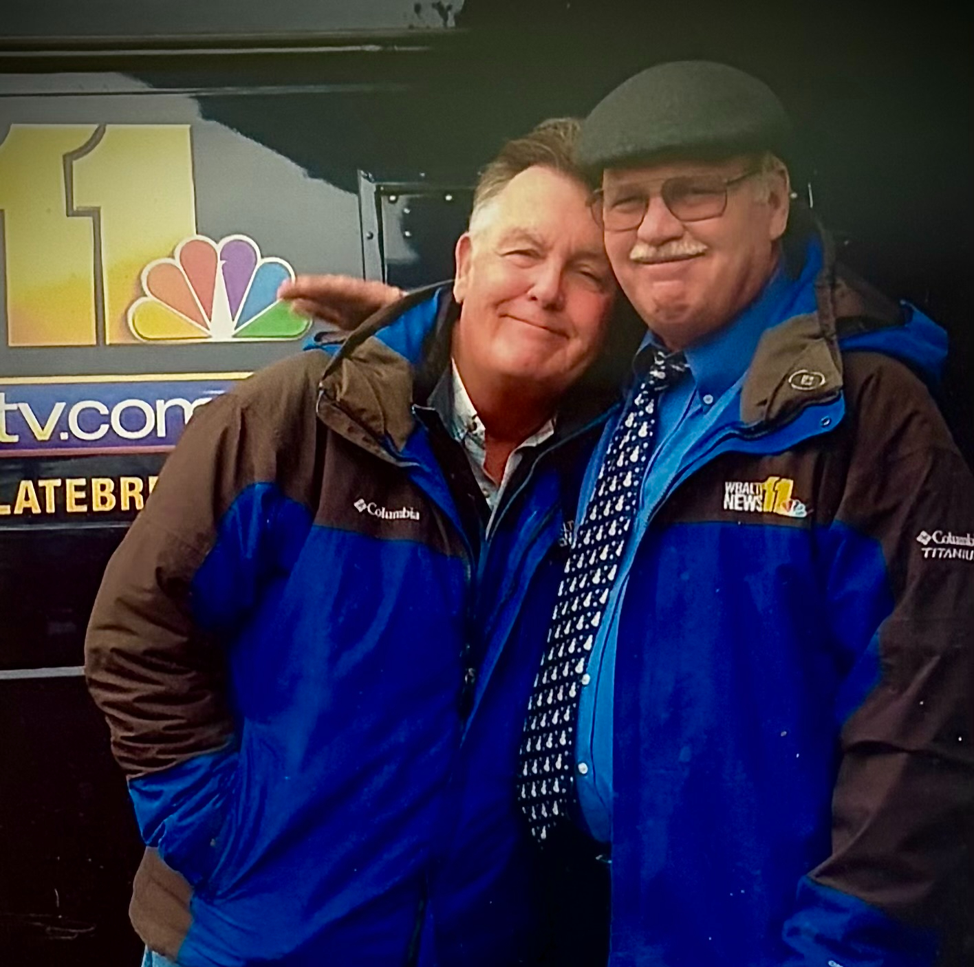 Videographer Ken Brown, left, with the late Rob Roblin, WBAL-TV11 reporter.