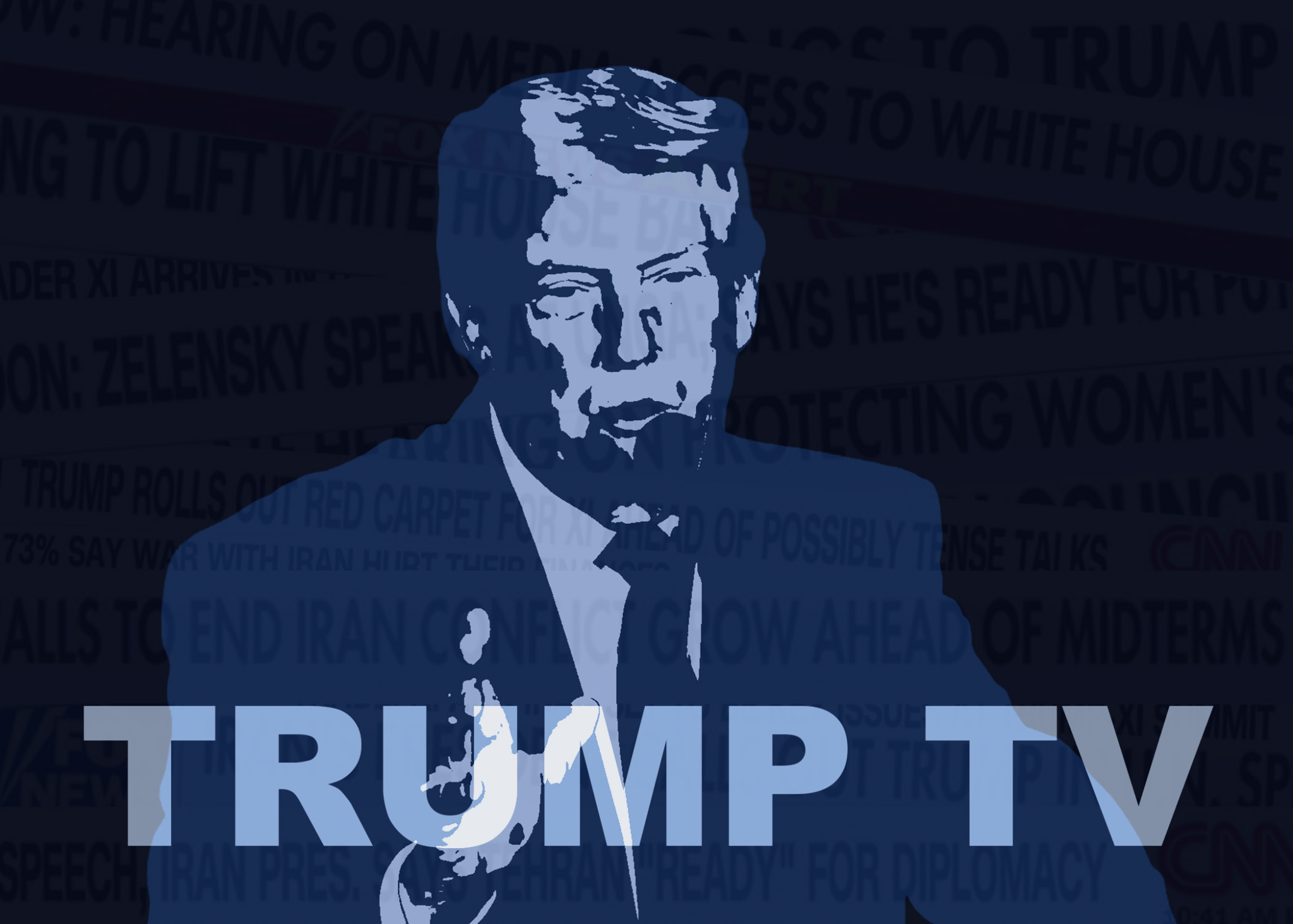 President Donald Trump launched Trump TV, a 24/7 streaming channel, in late September. The White House said the channel is “updated in real time," but it primarily broadcasts months-old presidential addresses and Trump-themed commercials — and rarely features current events. (Photo illustration by Cat Murphy/Capital News Service)
