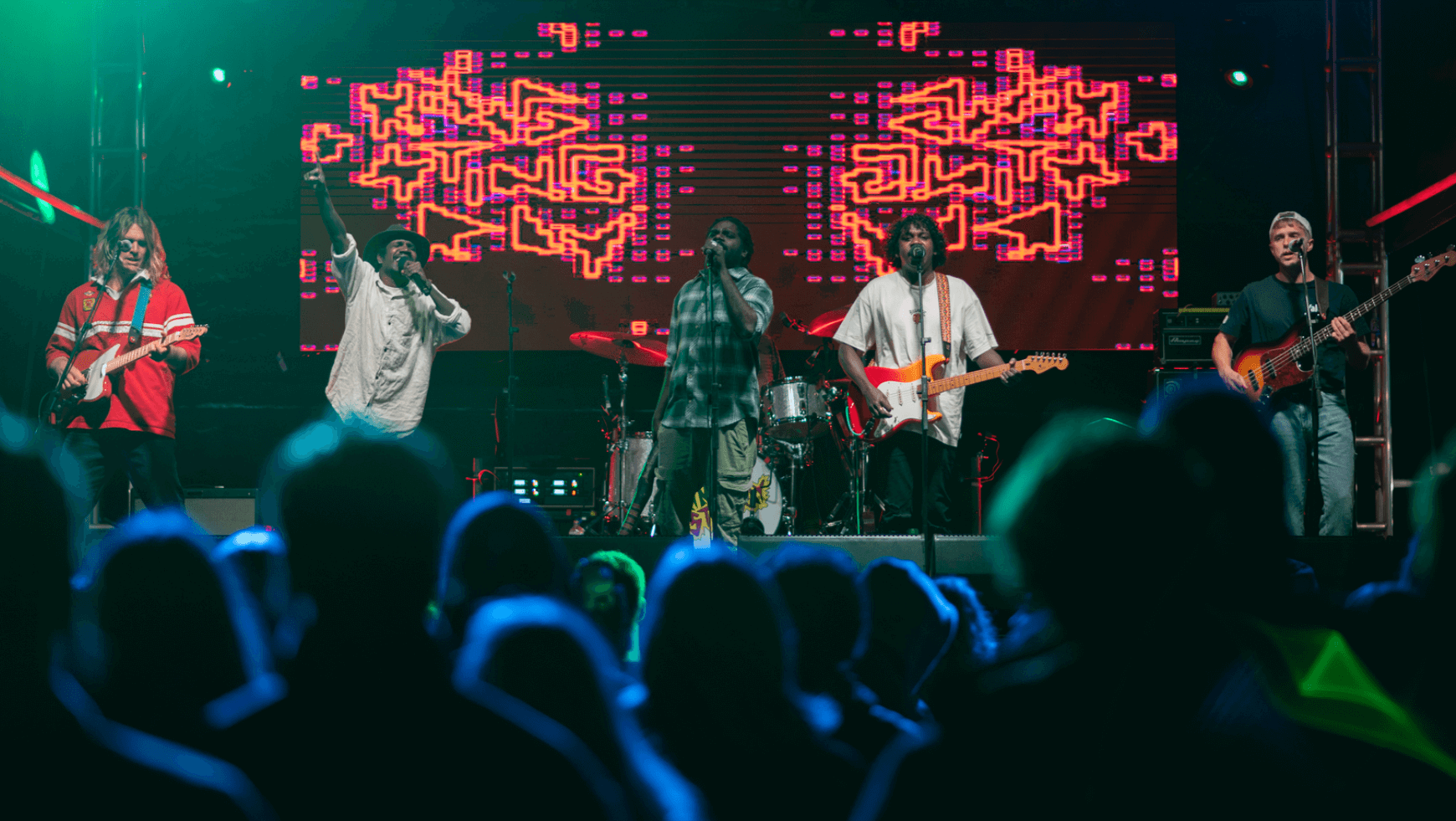 King Stingray on stage performing