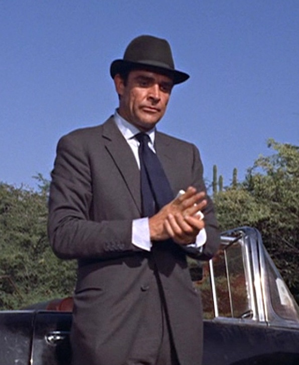 Bond's Gray Flannel Suit and '57 Chevy in Dr. No » BAMF Style Bond's Gray Flannel Suit and '57 Chevy in Dr. No » BAMF Style