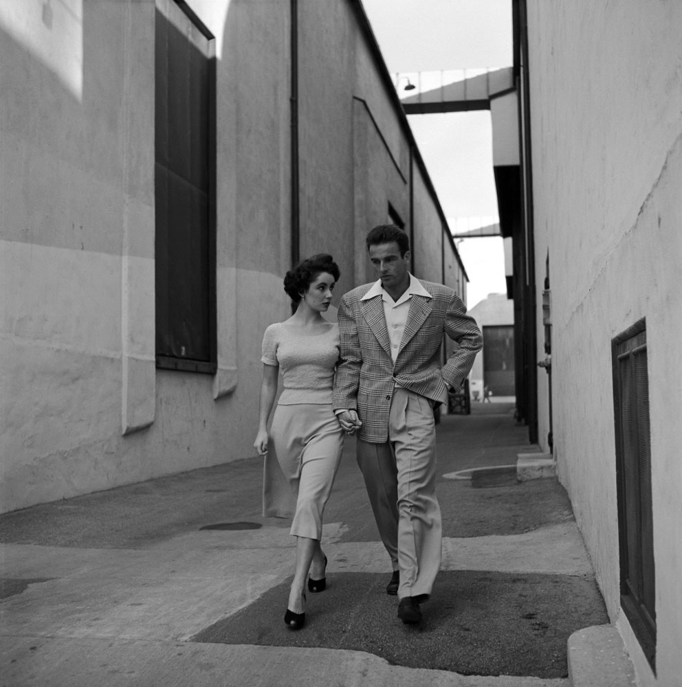 Elizabeth Taylor and Montgomery Clift at Paramount during production of A Place in the Sun. Photo by Peter Stackpole for LIFE.