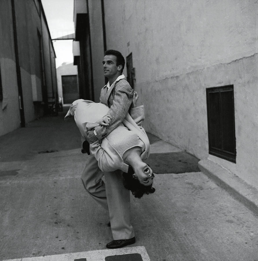 Elizabeth Taylor and Montgomery Clift at Paramount during production of A Place in the Sun. Photo by Peter Stackpole for LIFE.