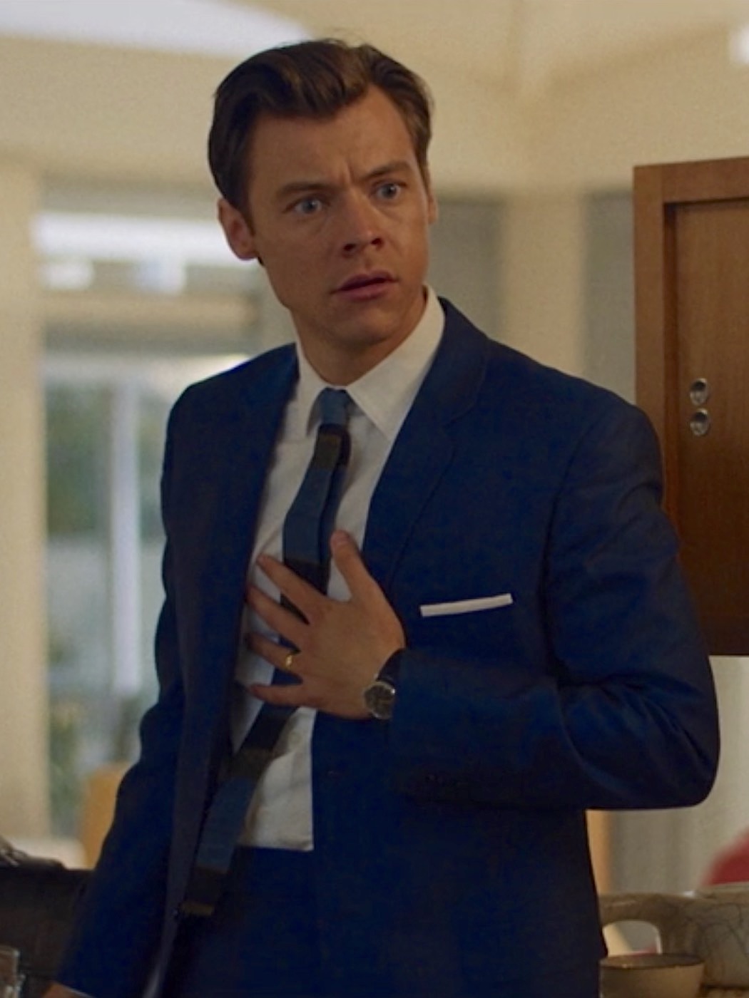 Don't Worry Darling: Harry Styles' Blue Suit » BAMF Style