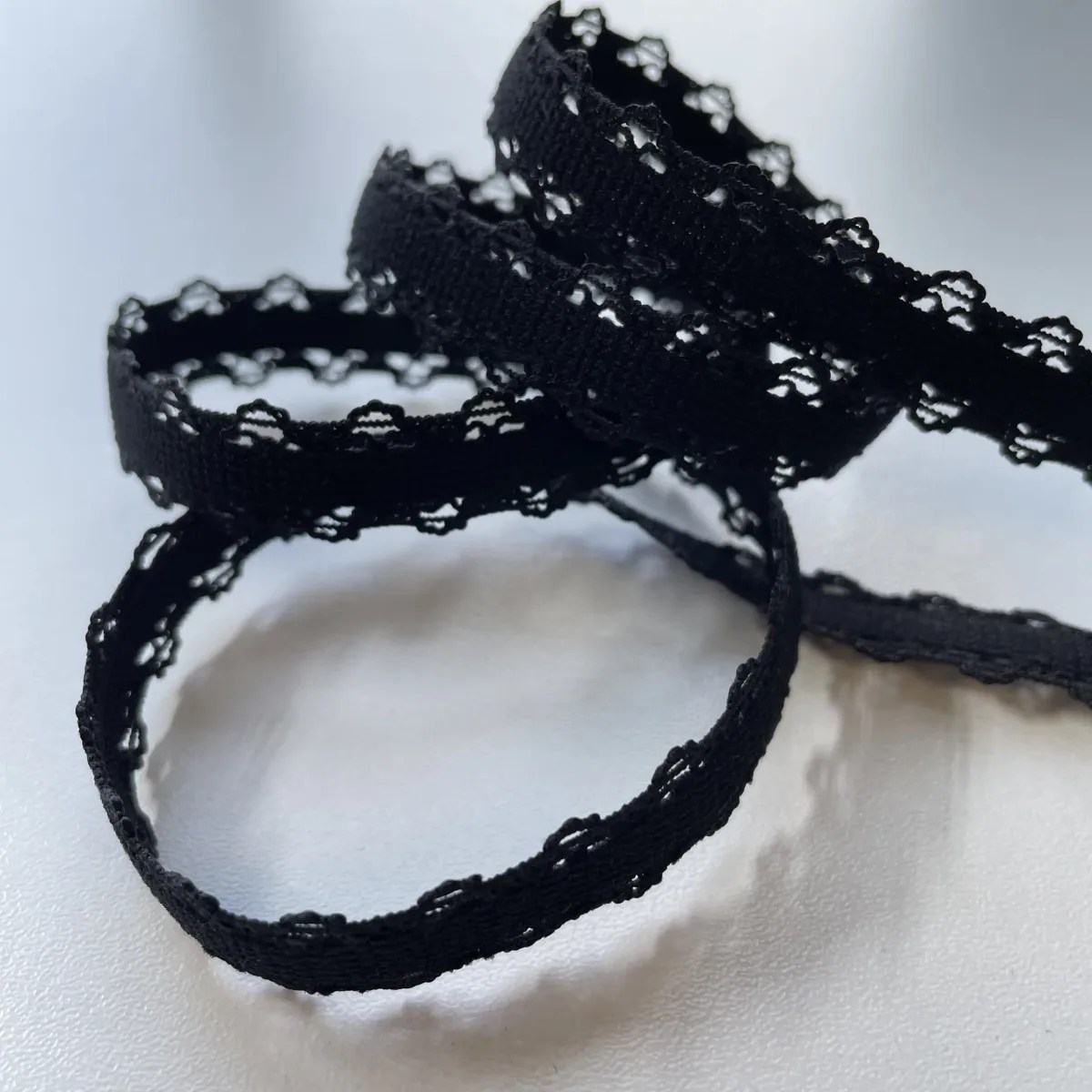 Schouderband zwart 1,2 cm