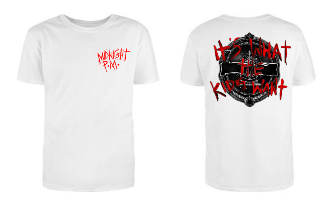 Midnight PM 'It's What The Kids Want' T-Shirt | White