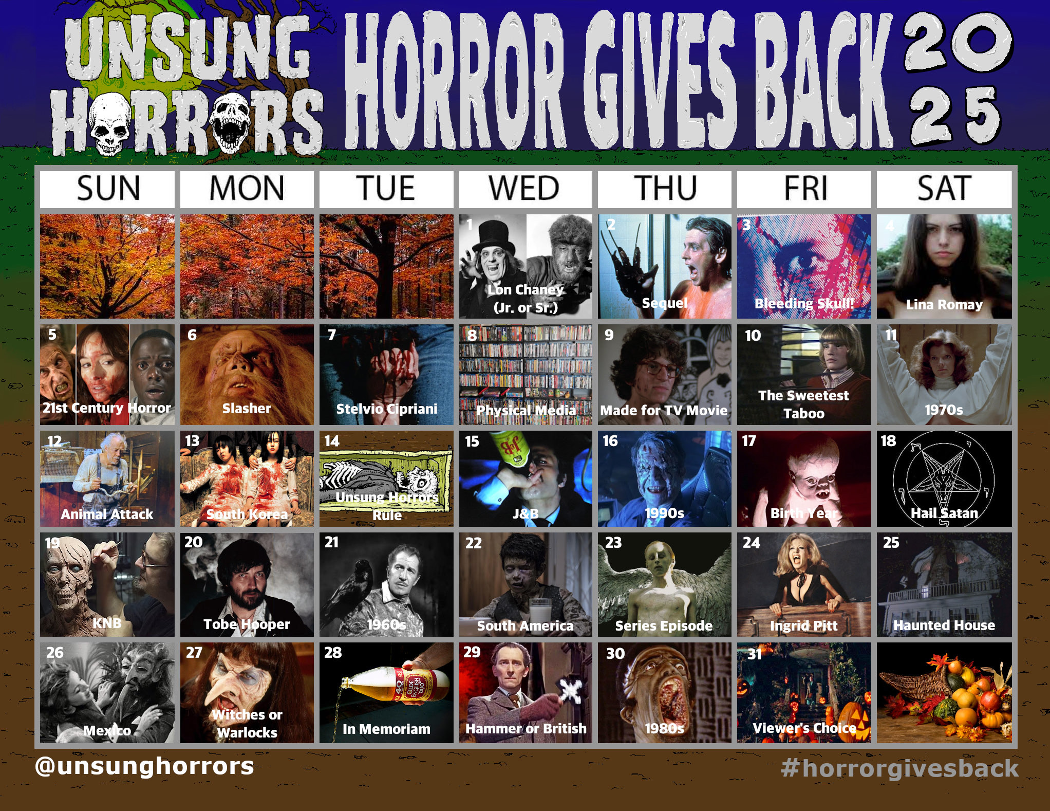 Unsung Horrors Horror Gives Back 2025!