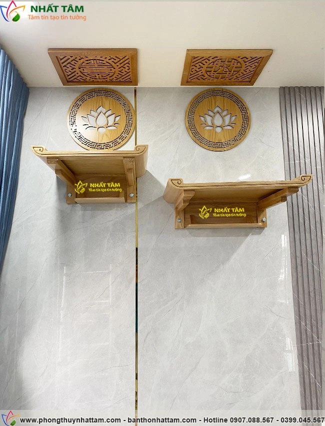 Lắp đặt hoàn thiện bàn thờ treo tường cho khách hàng tại quận 6 - Hồ Chí Minh