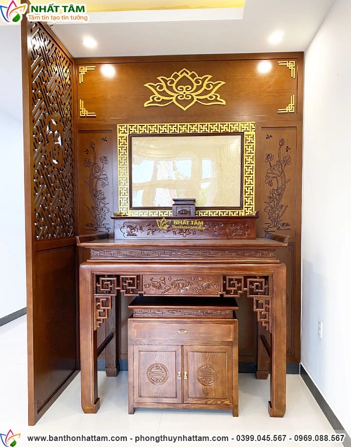 Không gian thờ Phật trang nghiêm vừa hoàn thiện tại Phước Mỹ - Sơn Trà Đà Nẵng 
