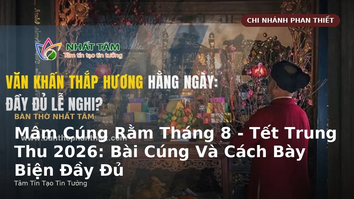 Mâm Cúng Rằm Tháng 8 - Tết Trung Thu 2026: Bài Cúng Và Cách Bày Biện Đầy Đủ