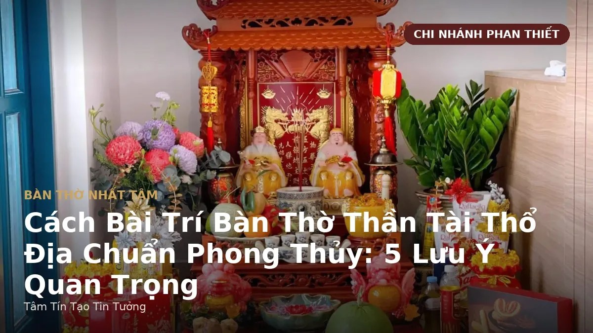 Cách Bài Trí Bàn Thờ Thần Tài Thổ Địa Chuẩn Phong Thủy: 5 Lưu Ý Quan Trọng
