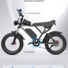 YVY Q20 1000w 20 ah (Ex Ridstar) Bicicletta Elettrica 20"x 4.0 Bicicletta Elettrica 50kmh - immagine 17