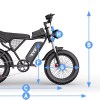 YVY Q20 1000w 20 ah (Ex Ridstar) Bicicletta Elettrica 20"x 4.0 Bicicletta Elettrica 50kmh - immagine 18