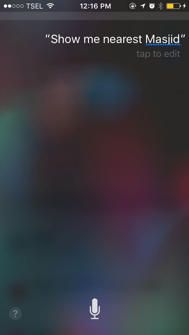 Halaman perintah Siri