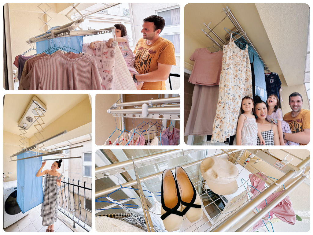 【家電】新家陽台開箱♥HCG和成電動曬衣機旗艦烘乾款,曬衣機+乾衣機+暖烘機一次滿足！