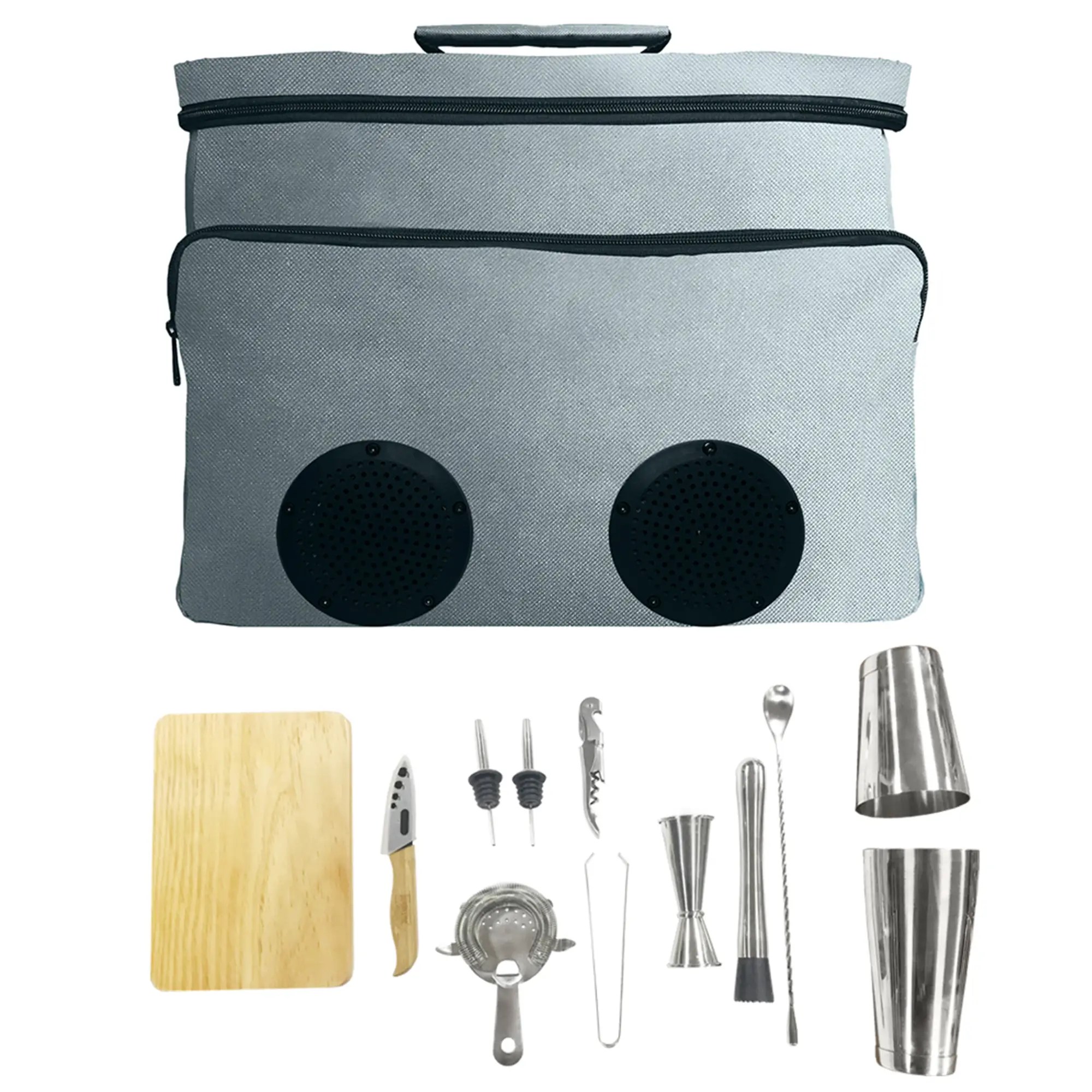 13-pieces Stainless Steel Bartender Kit Cocktail Shaker Set with Backage