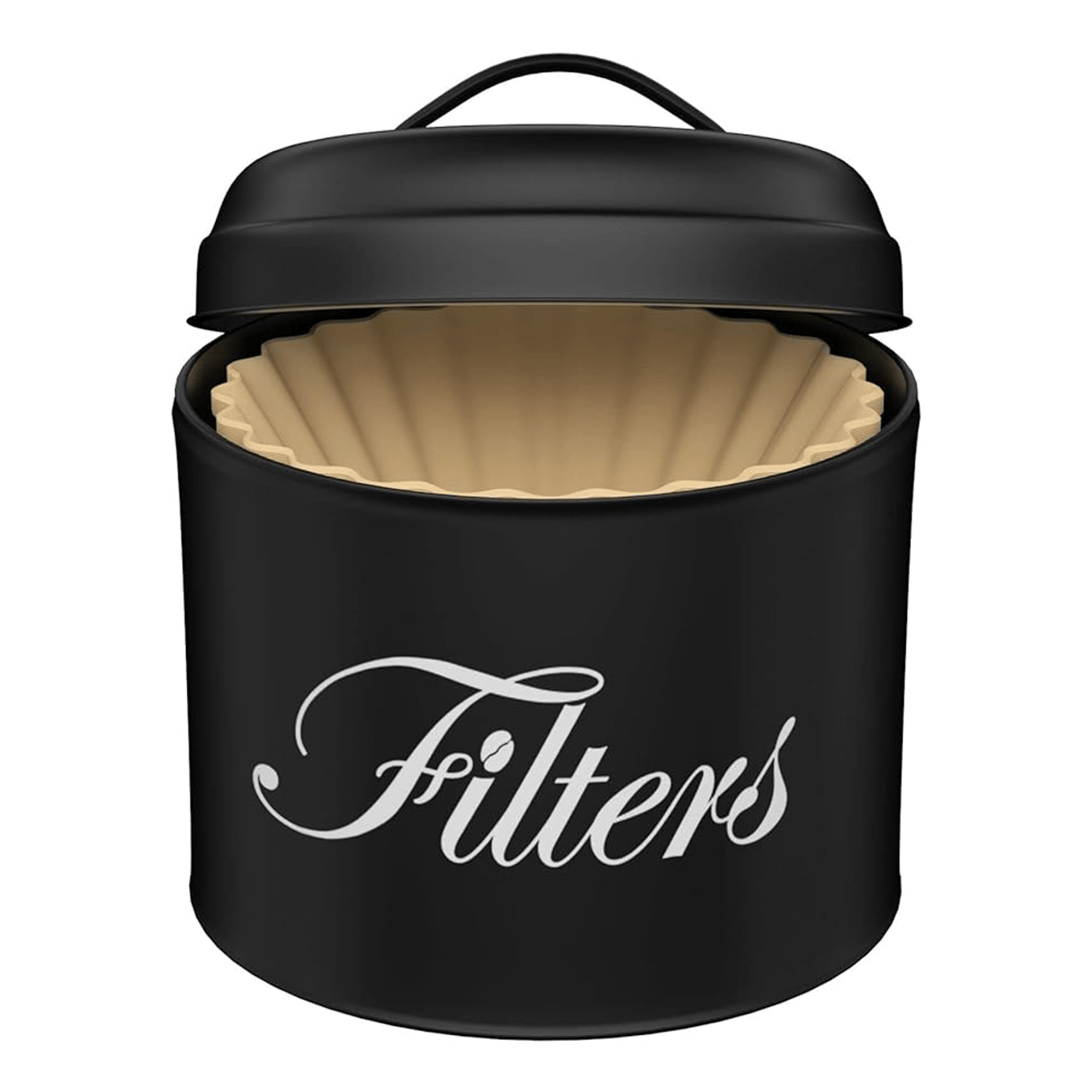 Black Basket Coffee Filter Holder With Lid