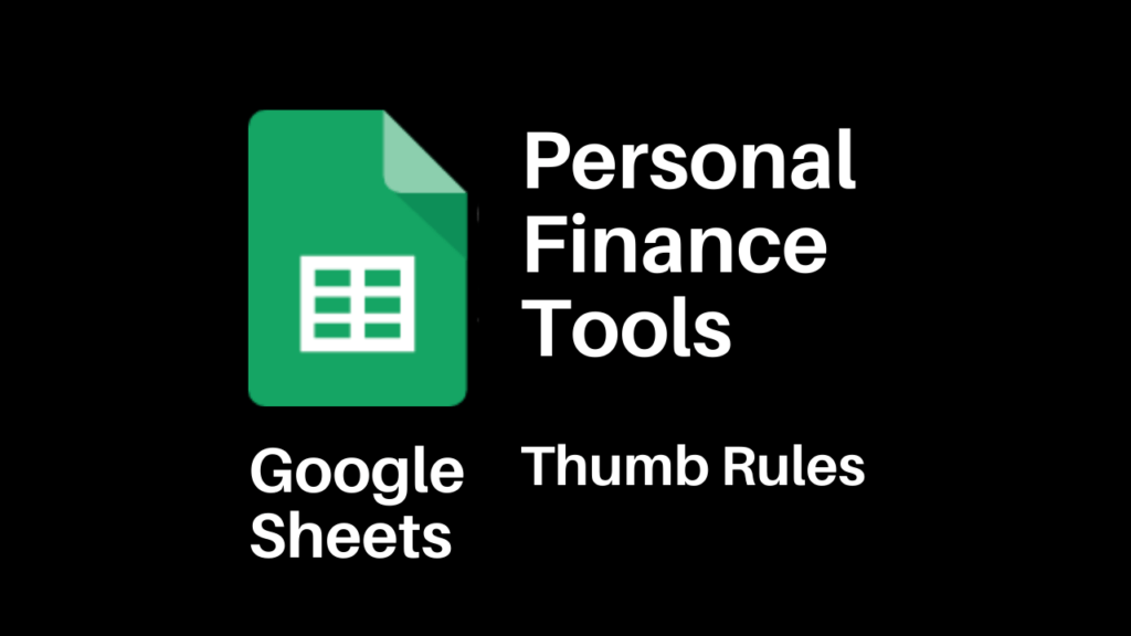Simple google sheet tools to manage personal finance