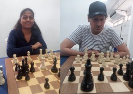 Wilson and Del Castilho start defense of chess titles in style