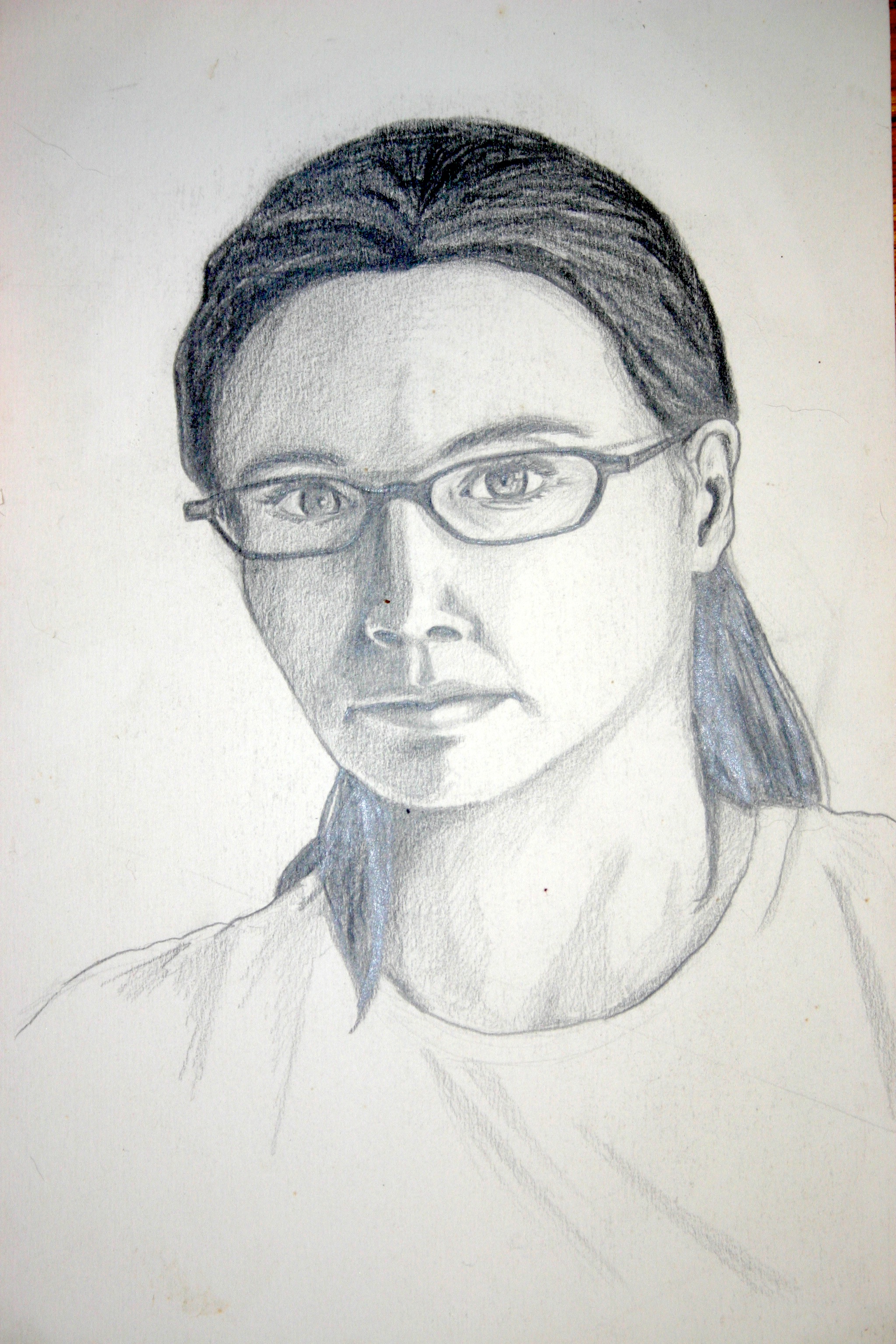 High school self-portrait. Pencil. Artist's private collection (not for sale)