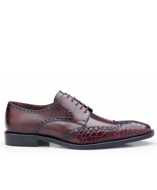 Alligator Wing Tip Shoe Classic Laceup 