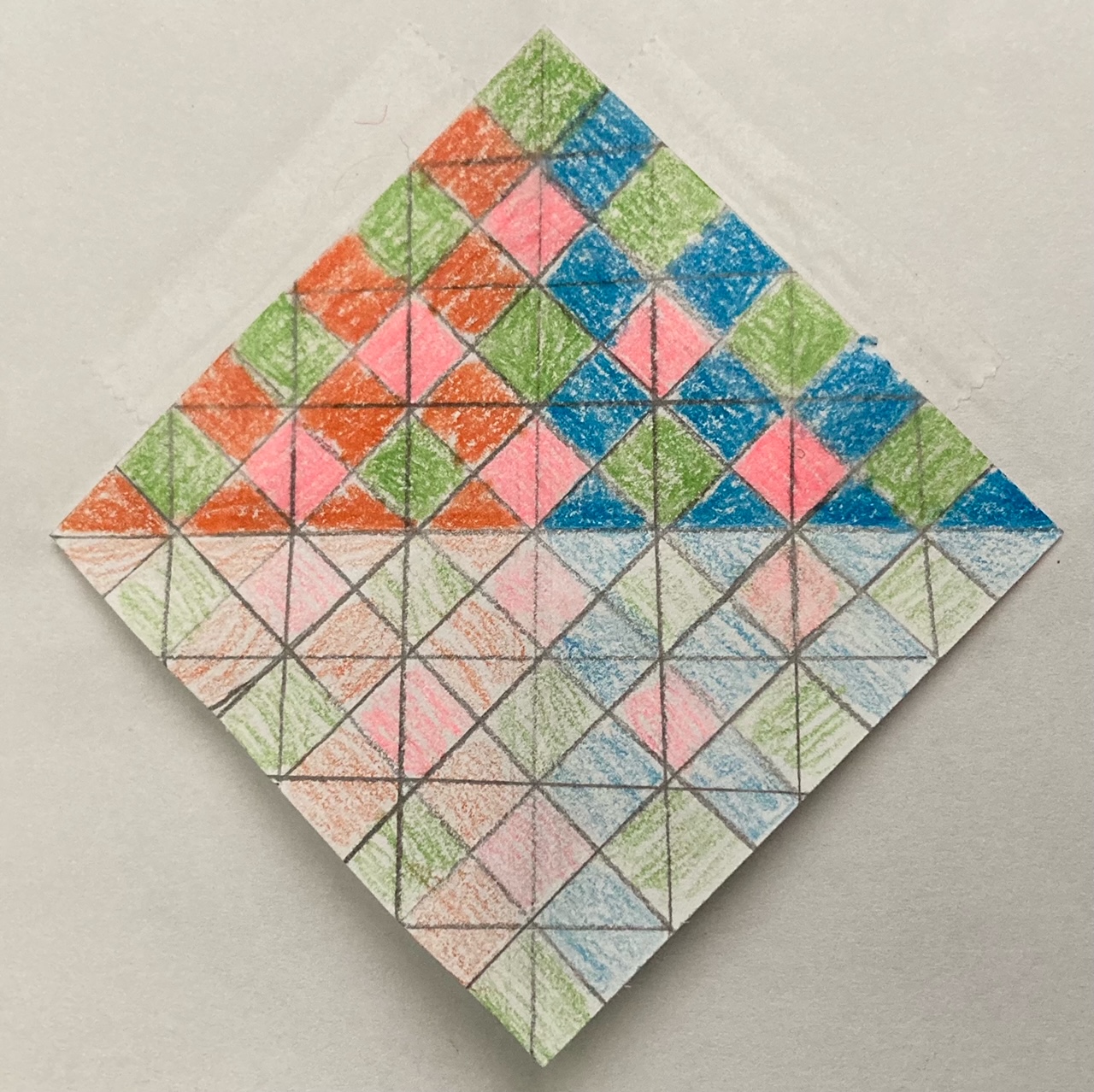 Student's Art Work in Art Class