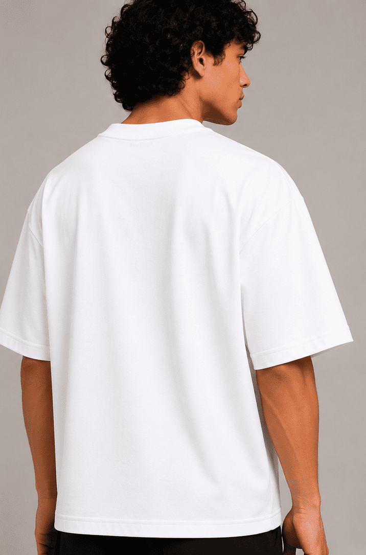 Barefold's Oversized Classic T-Shirt, White (210 GSM)