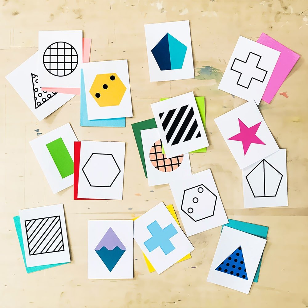 make a modern diy cardboard shape puzzle barley birch