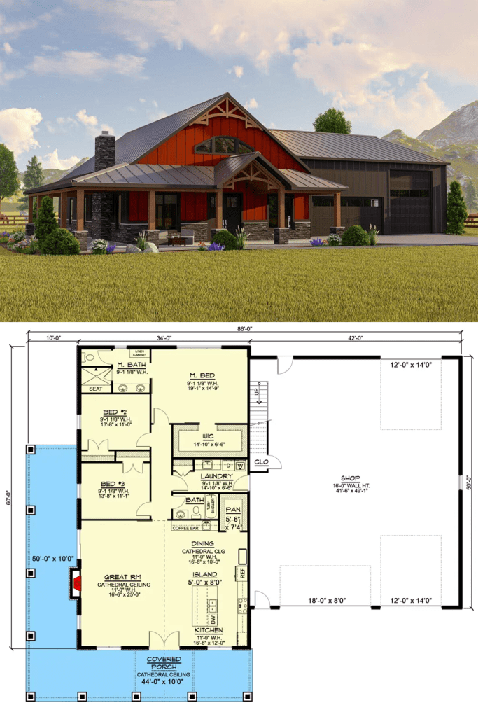 Barndominium floor plans