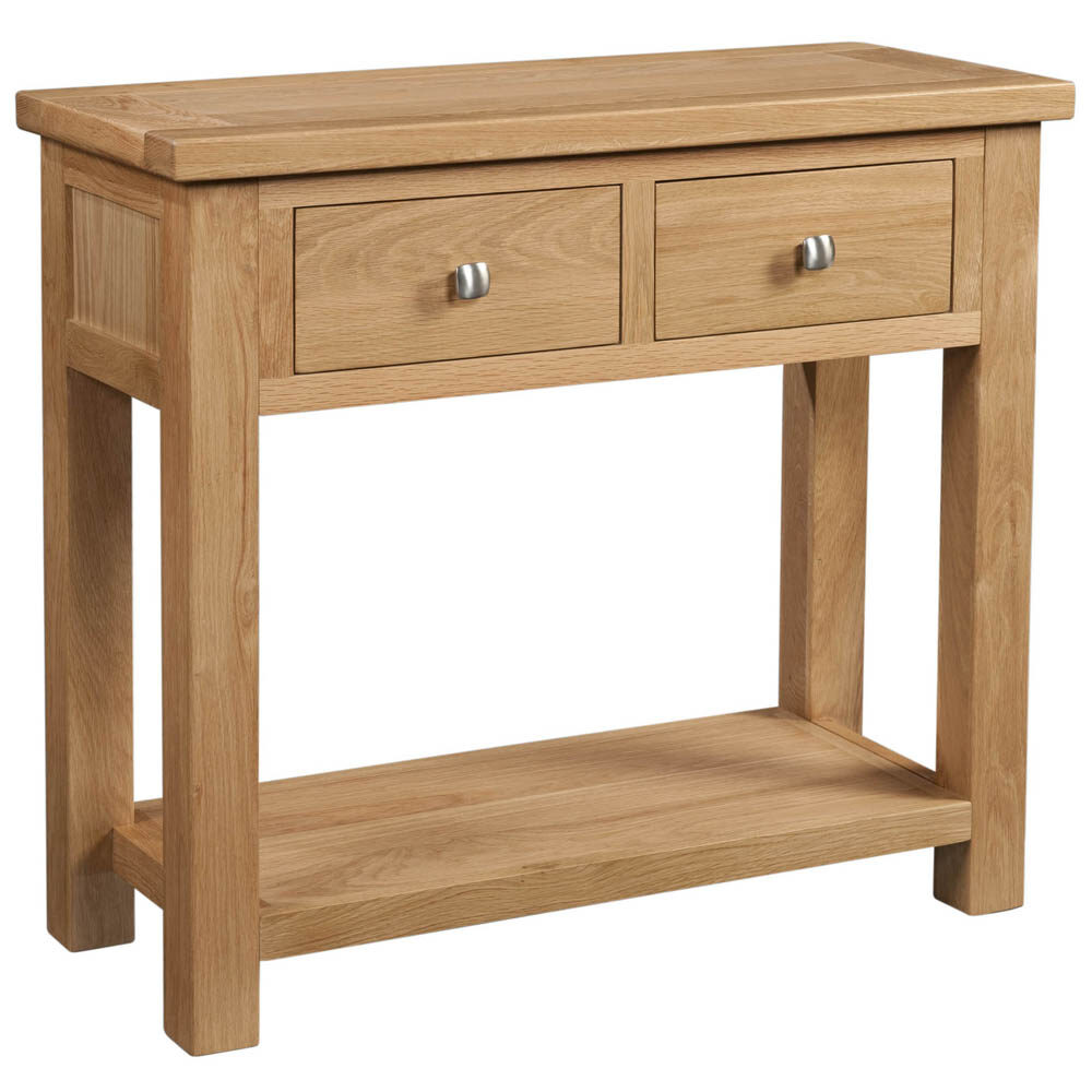 Cambridge Oak 2 Drawer Console Table