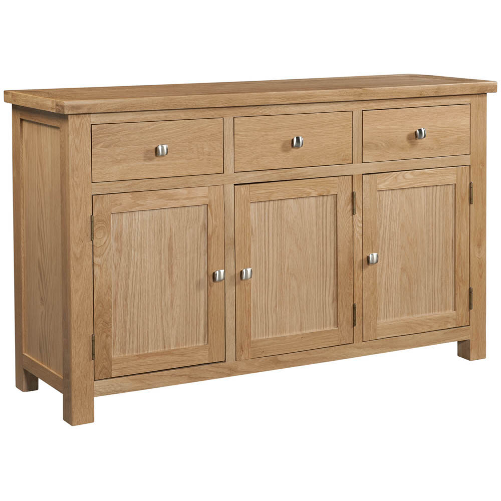 Cambridge Oak 3 Drawer Sideboard