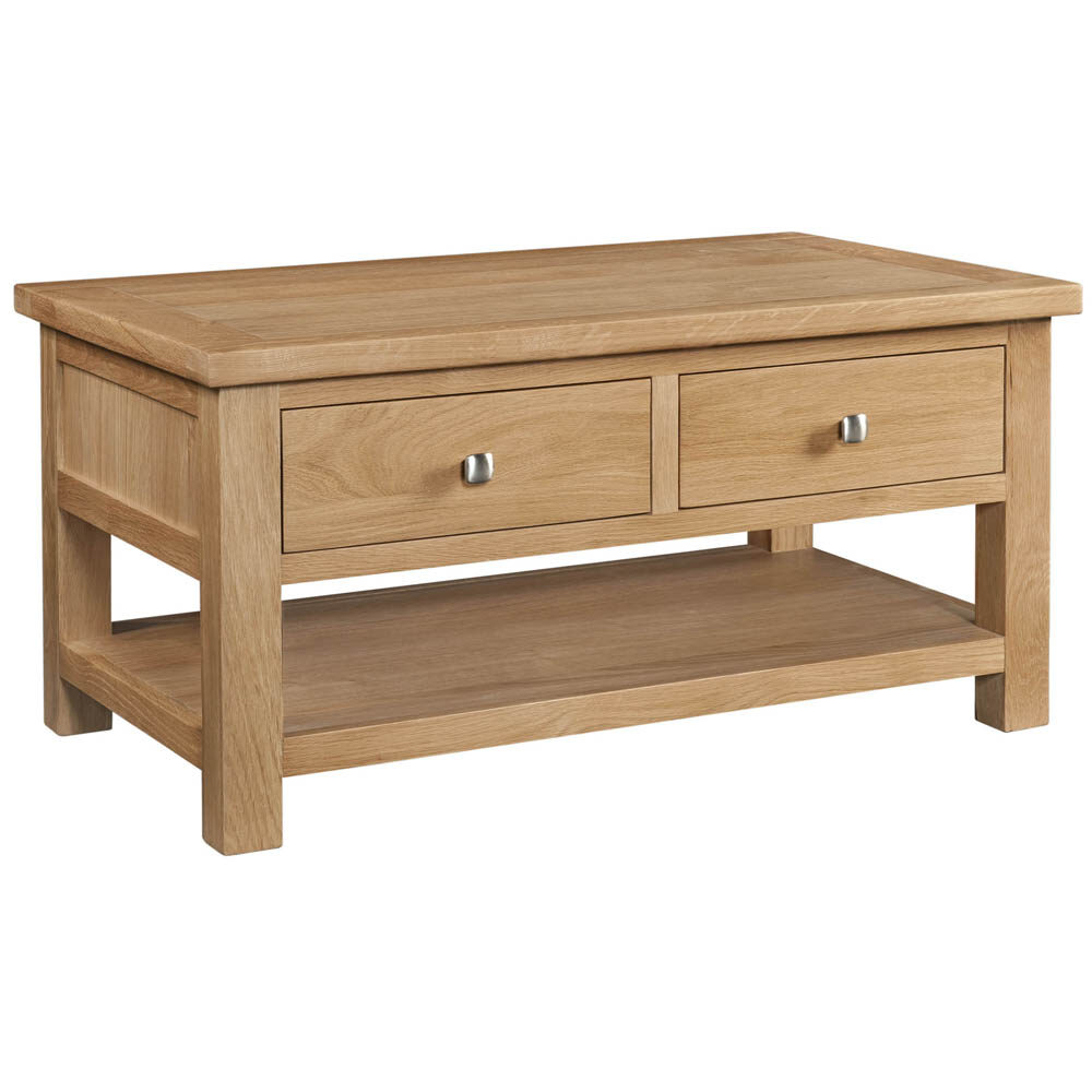Cambridge Oak Coffee Table with Drawers
