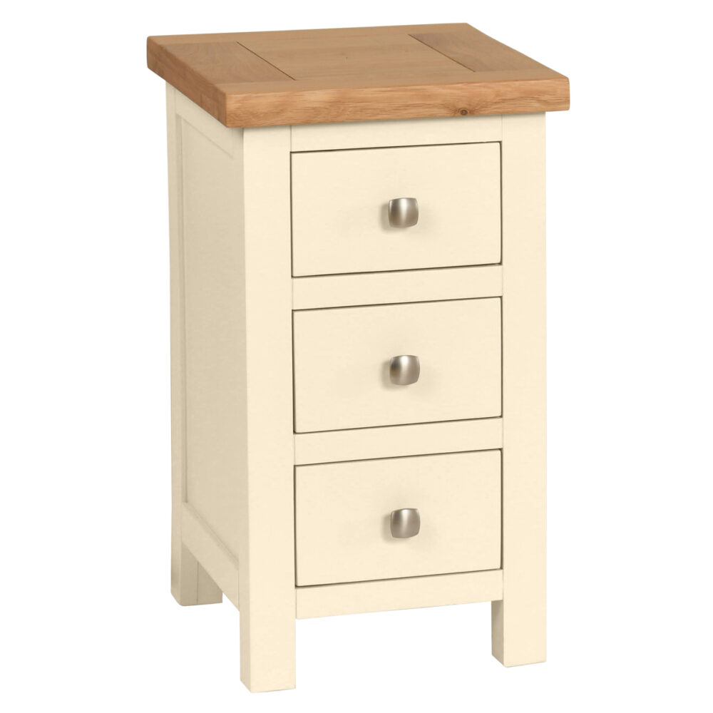 Cambridge Painted Compact 3 Drawer Bedside