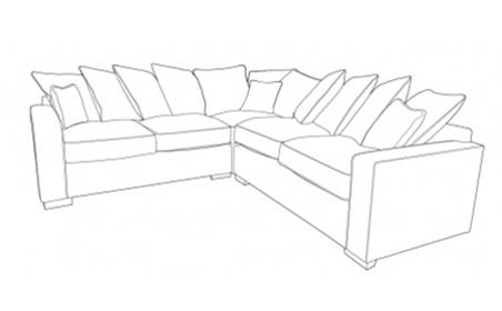 Denver L2, CO, R2 Pillow-Back Corner Sofa