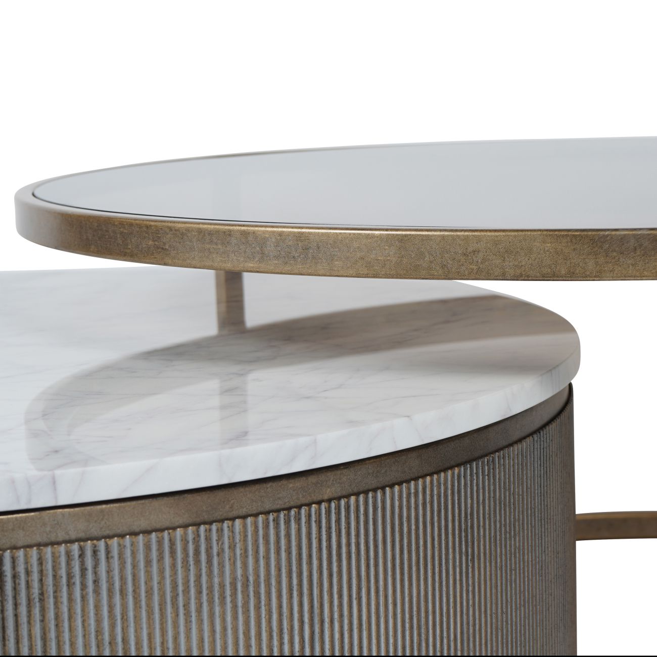 Carraway Aged Gold Set of 2 Nesting Coffee Tables