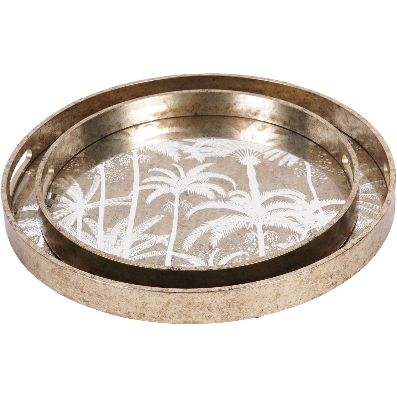 Palm Tree Set of 2 Trays