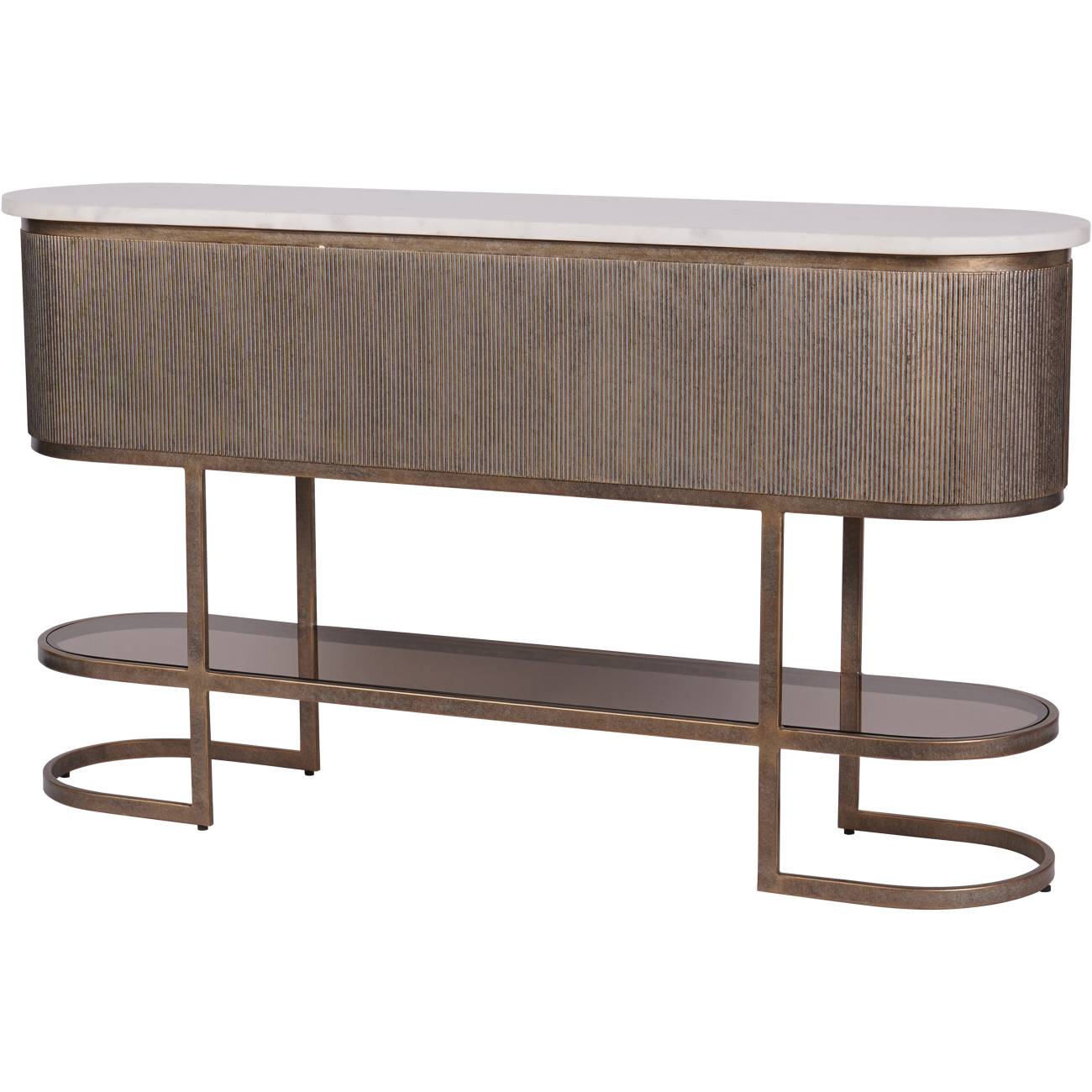 Carraway Aged Gold Console with Shelf