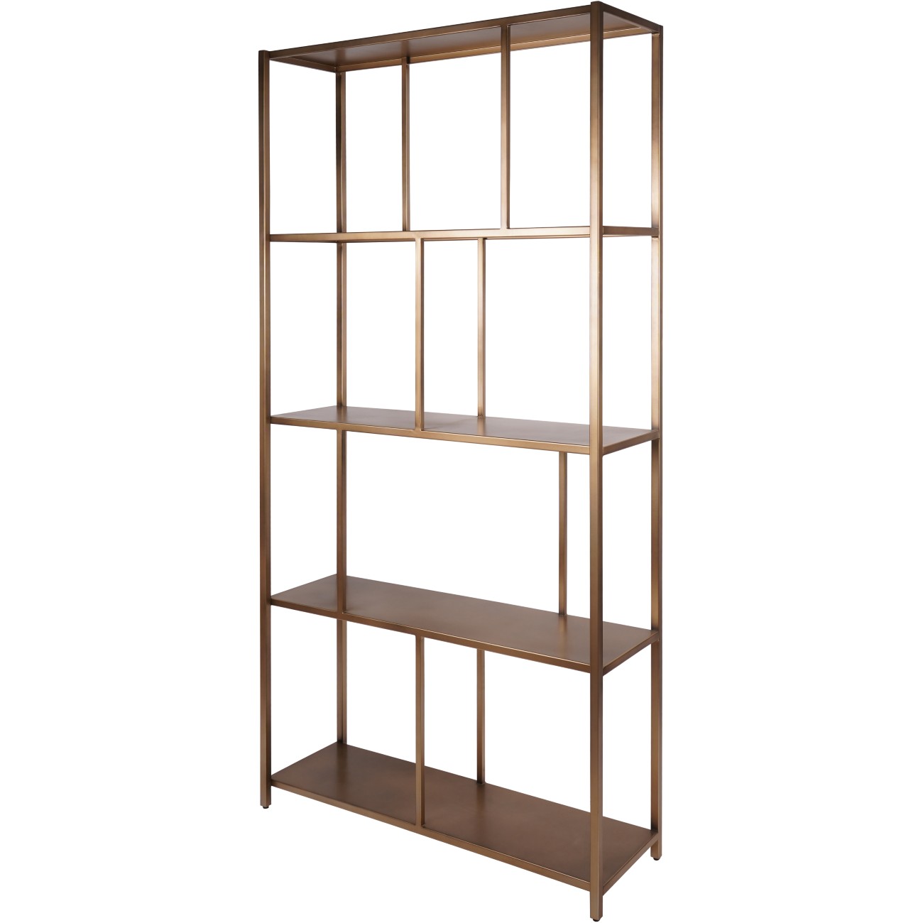 Charlston Tall Shelving Unit Brushed Champagne