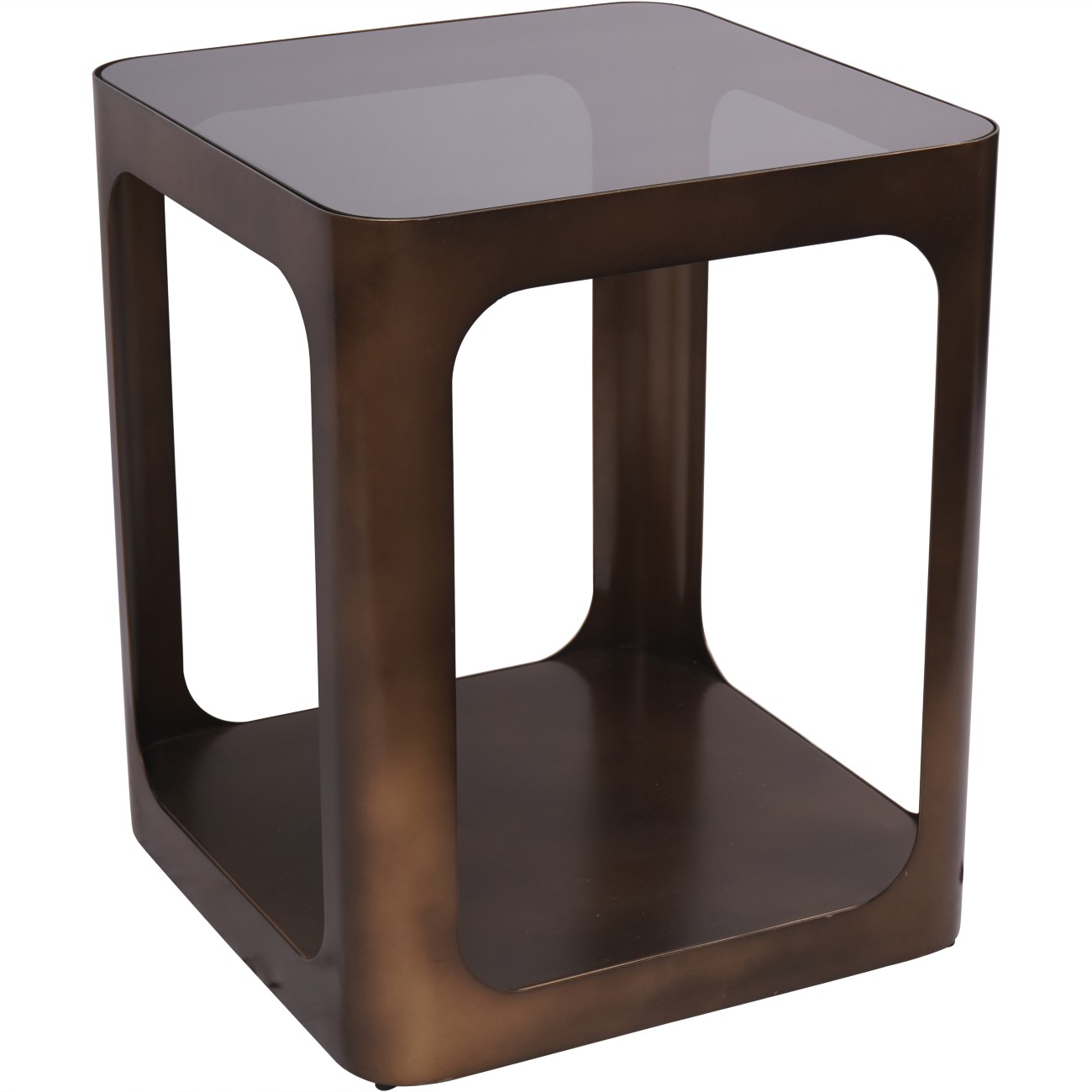 Thorpe Metal & Glass Side Table